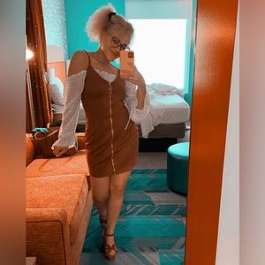 Camel Faux body dress.